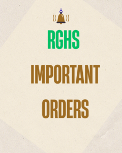 RGHS IMPORTANT ORDERS
